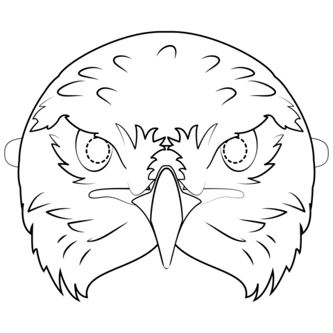 Hawk Mask Coloring Page